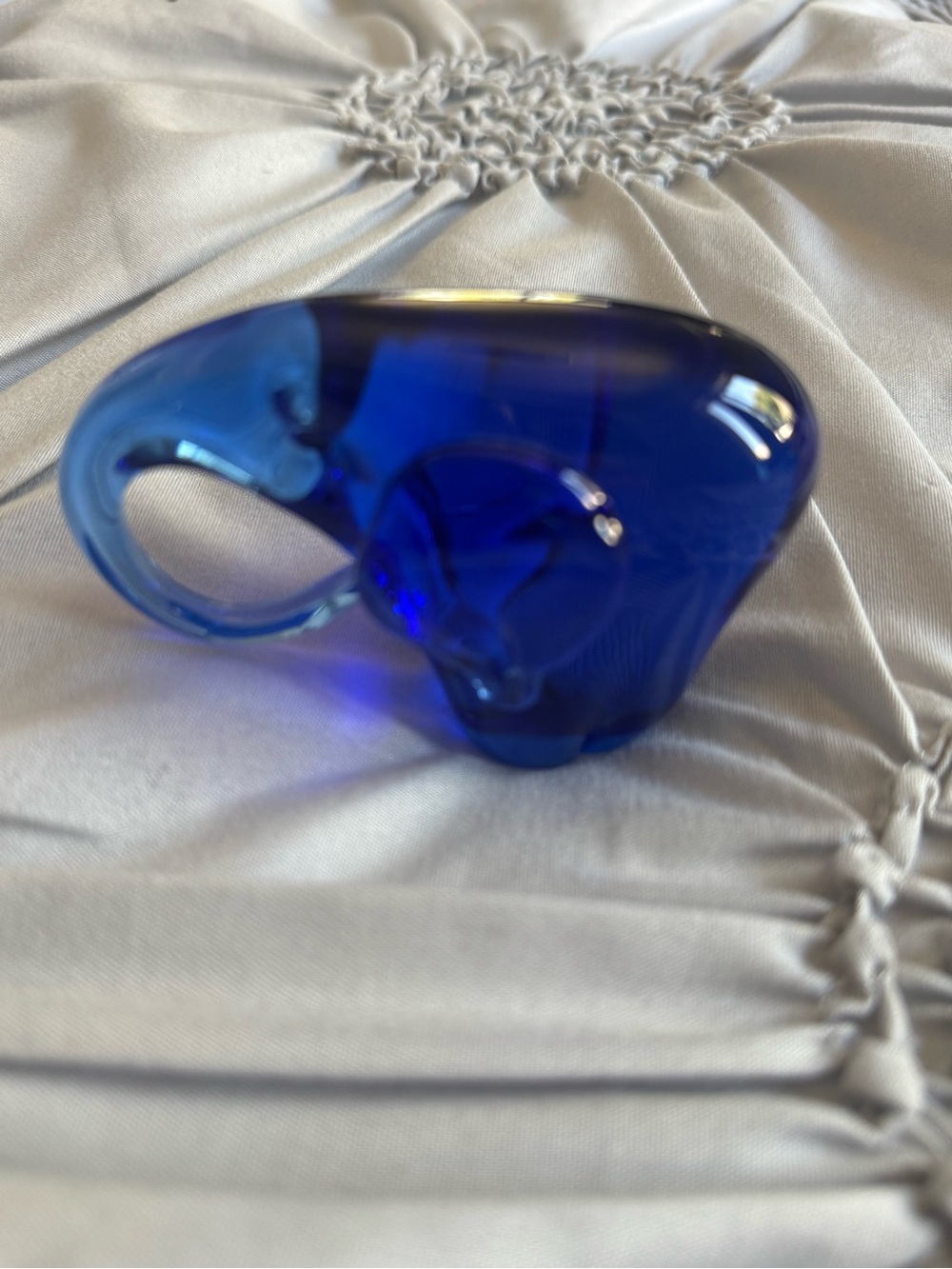 Cobalt Blue Glass Elephant Figurine - Home Accents
